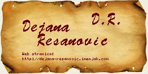 Dejana Resanović vizit kartica